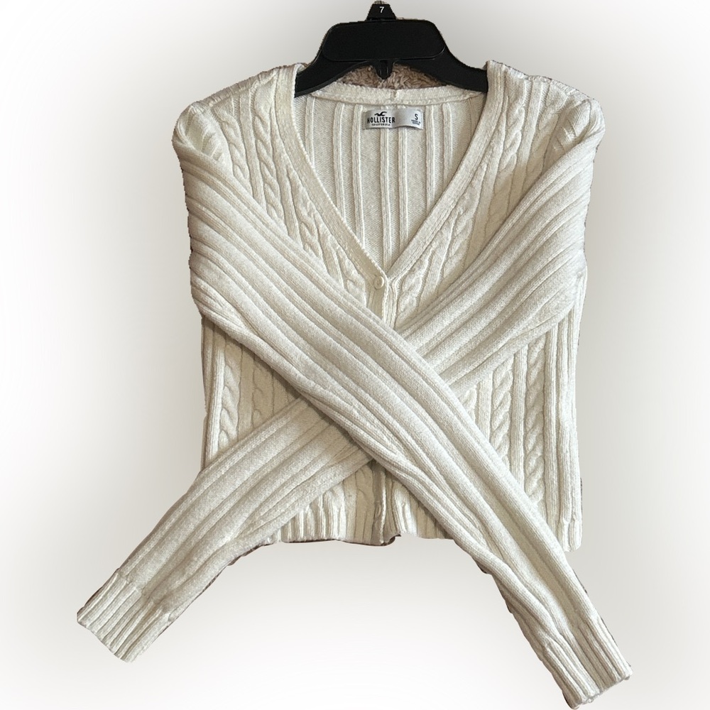 White Hollister Cardigan